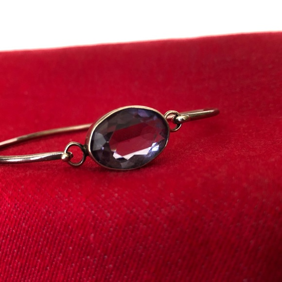 Silver bracelet with ~unknown~ purple stone - Picture 3 of 7